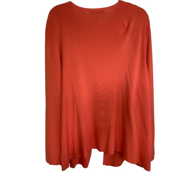 Cable & Gauge Women’s Orange Open Front Cardigan Size 3X Office Core, Career - Picture 2 of 9